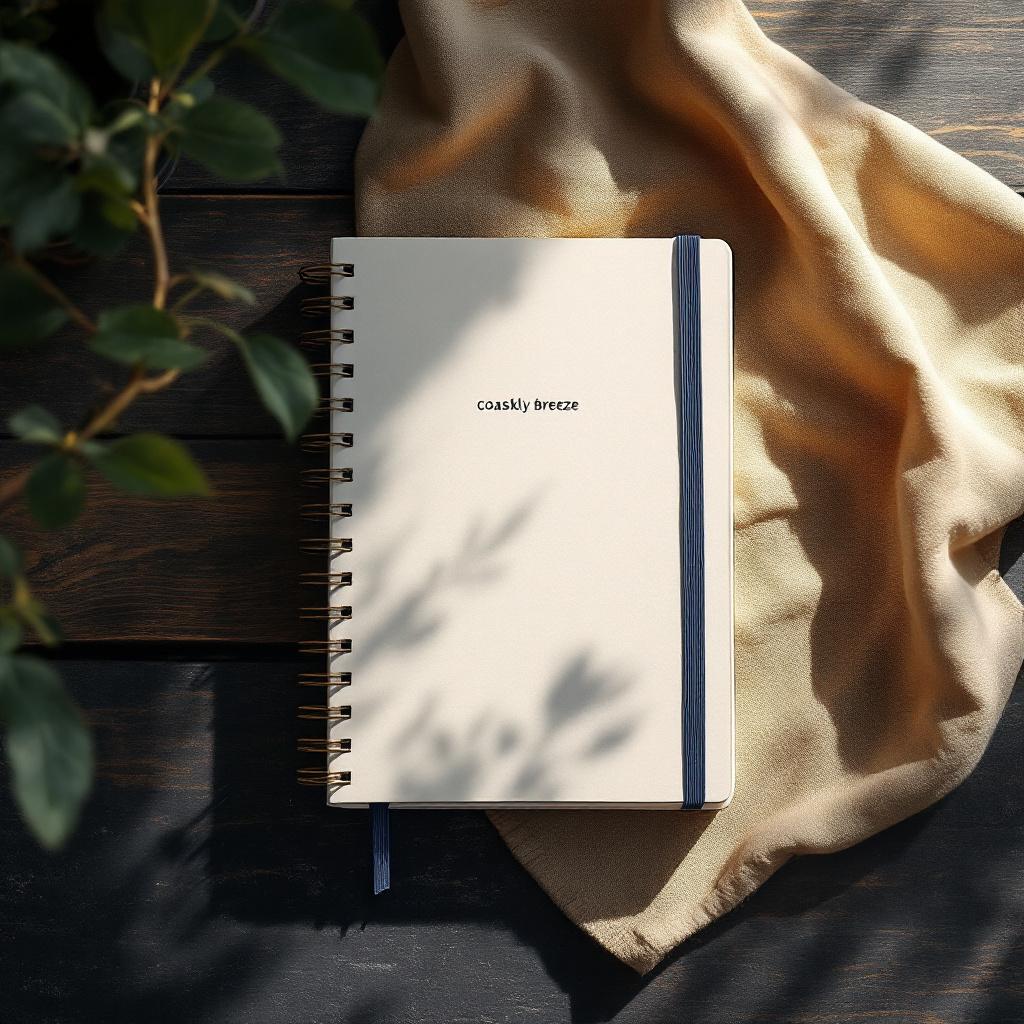 Coastal Breeze Weekly Planner — Personalized weekly planner with customizable cover and high-quality ivory paper